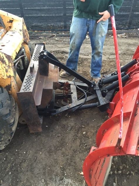 homemade skid steer plow|60 skid steer snow plow.